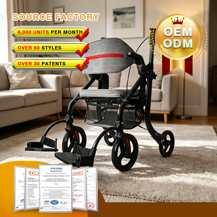 Versatile 3in1 Folding Walker With Shopping Bag