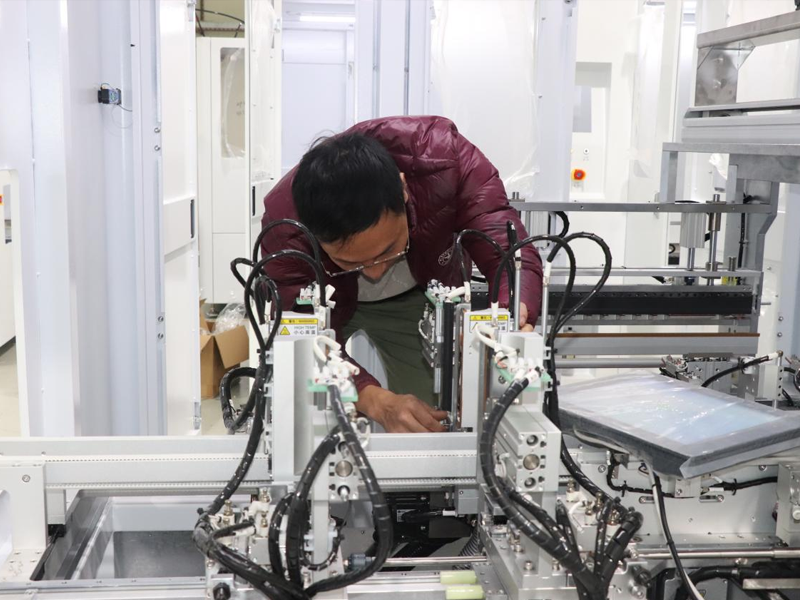 Corner cutting and film coating machine