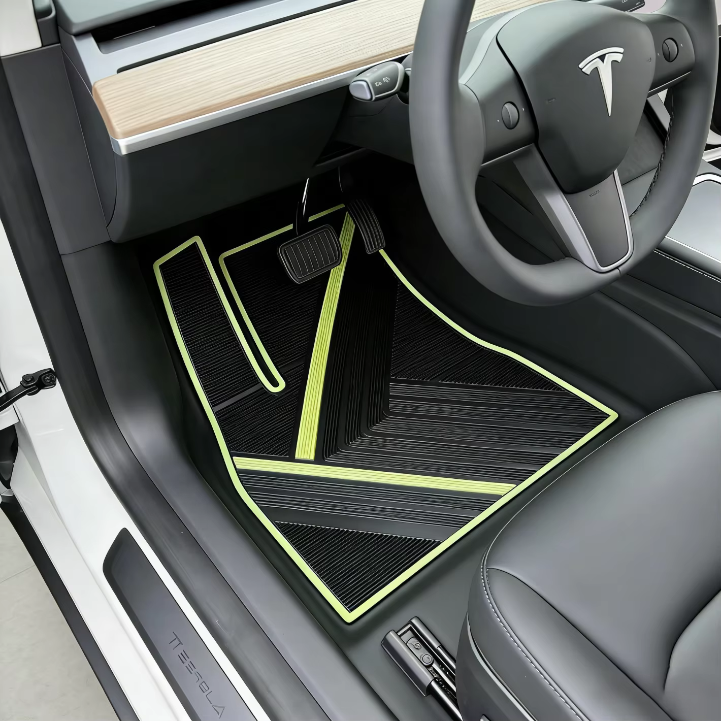 3 Pack Car Floor Mats 3D Extended Edge Design Front & Rear Automotive All-Weather Protector Tesla Model 3 Car Mats 2017-2025 factory
