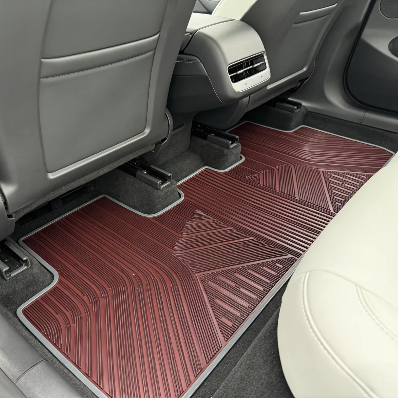 3 Pack Car Floor Mats 3D Extended Edge Design Front & Rear Automotive All-Weather Protector Tesla Model 3 Car Mats 2017-2025 factory