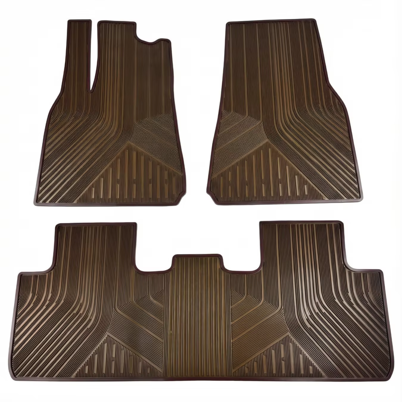 3 Pack Car Floor Mats 3D Extended Edge Design Front & Rear Automotive All-Weather Protector Tesla Model 3 Car Mats 2017-2025 factory