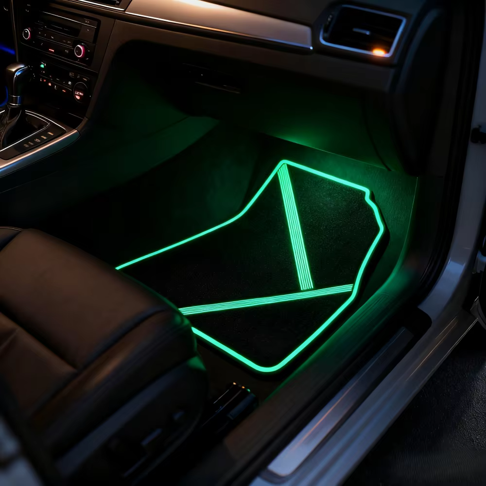 3 Pack Car Floor Mats 3D Extended Edge Design Front & Rear Automotive All-Weather Protector Tesla Model 3 Car Mats 2017-2025 details