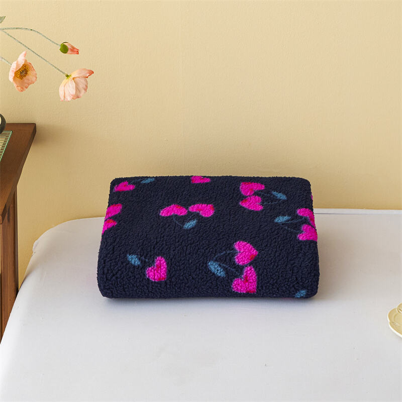 CHERRY  TWO SIDE PRINTED CURLY BULLBLE VELVET 