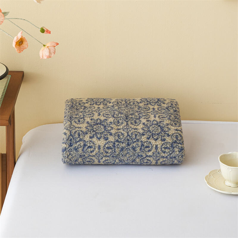 TWO SIDE PRINTED CURLY BULLBLE VELVET 