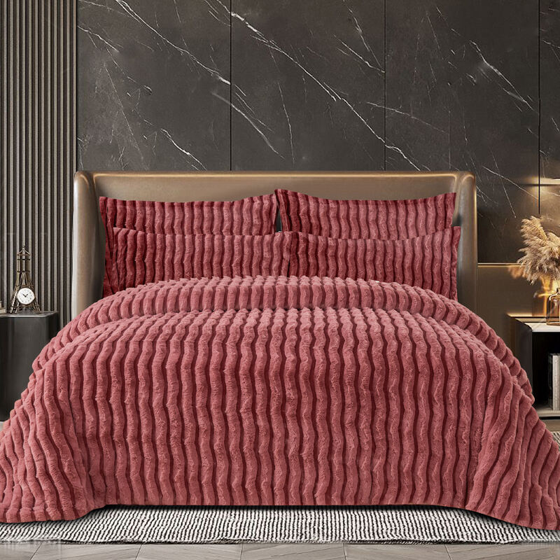 S forma AByarn jacquard pèl de conill cobertor