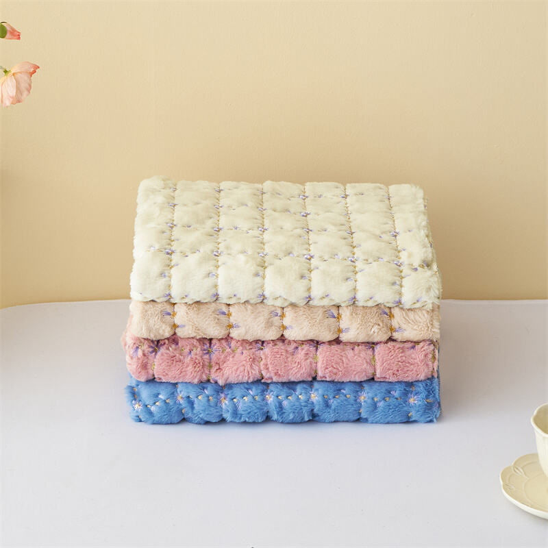 EMBROIDERY SOLID RABBIRT FUR