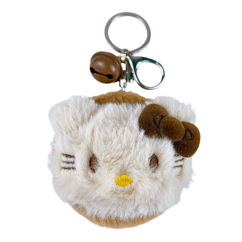 Pluszowy brelok z lusterkiem Hello Kitty | Przenośny dwustronny brelok do torebki