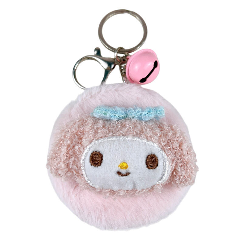 Urocliwy pluszowy brelok z postacią z ukrytym lusterkiem | Kawaii brelok do torebki