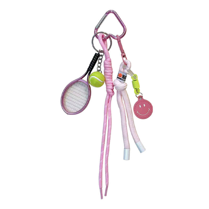 سلسلة مفاتيح تنس للشباب الإبداعي، قلادة هاتف أنيقة على شكل رياضي، إكسسوار حقيبة من سلسلة الرياضة، هدية صغيرة