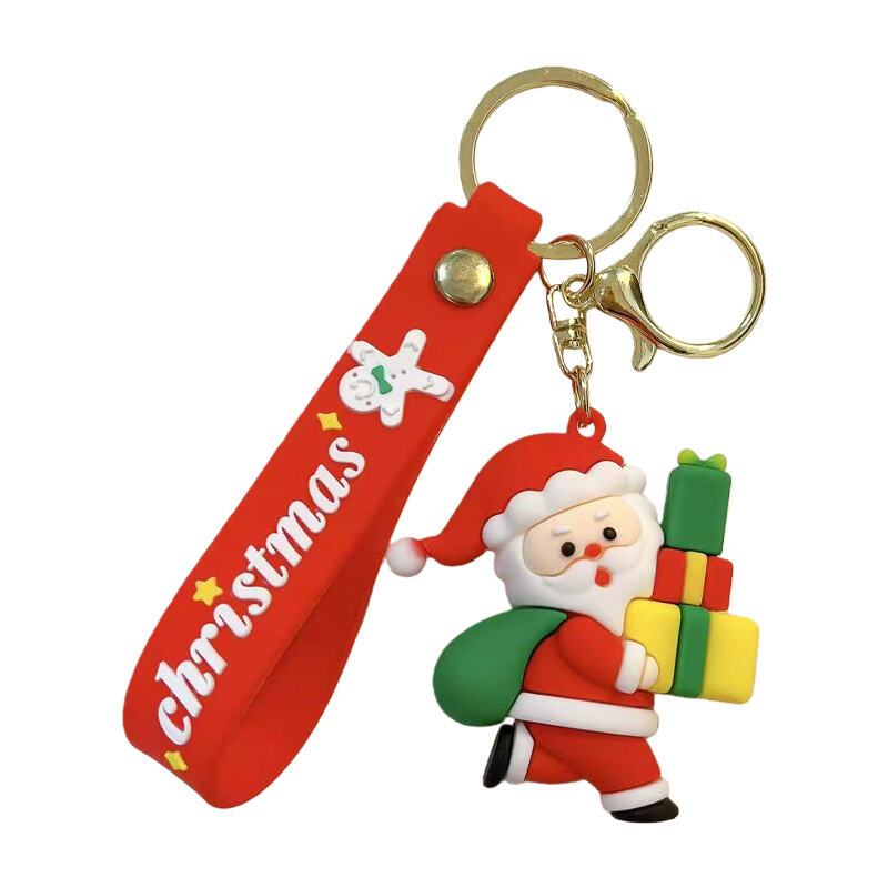 Christmas Small Gift Keychain – Multi-Style Festive Charms (Santa/Reindeer/Gingerbread)