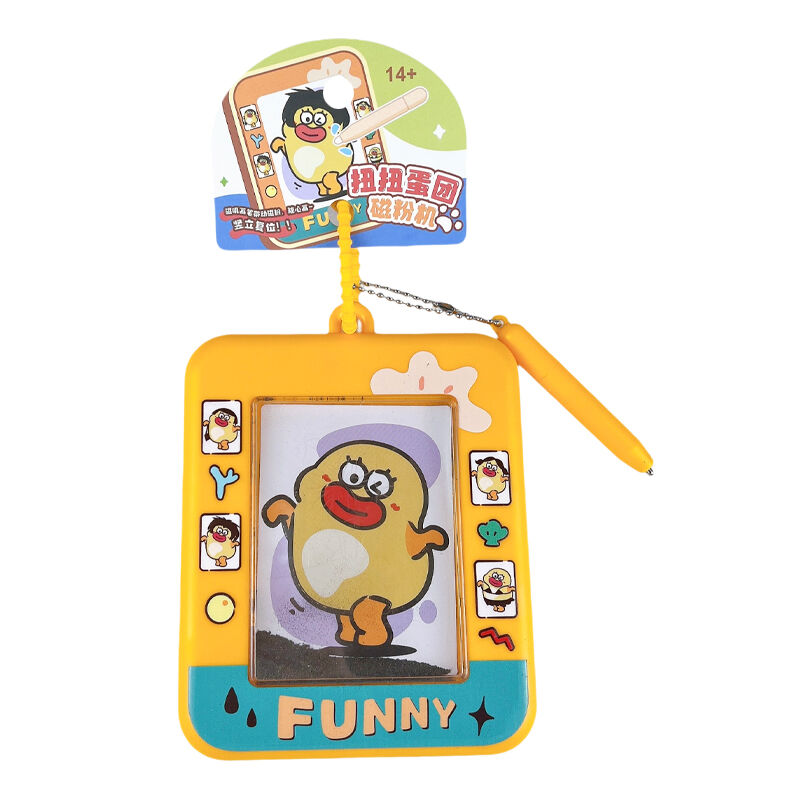 Aranyos rajzfilmszerű mágneses rajztábla kulcstartó, mini törlésre alkalmas firkálólap gyerekeknek, hordozható stresszcsillapító játékajándék