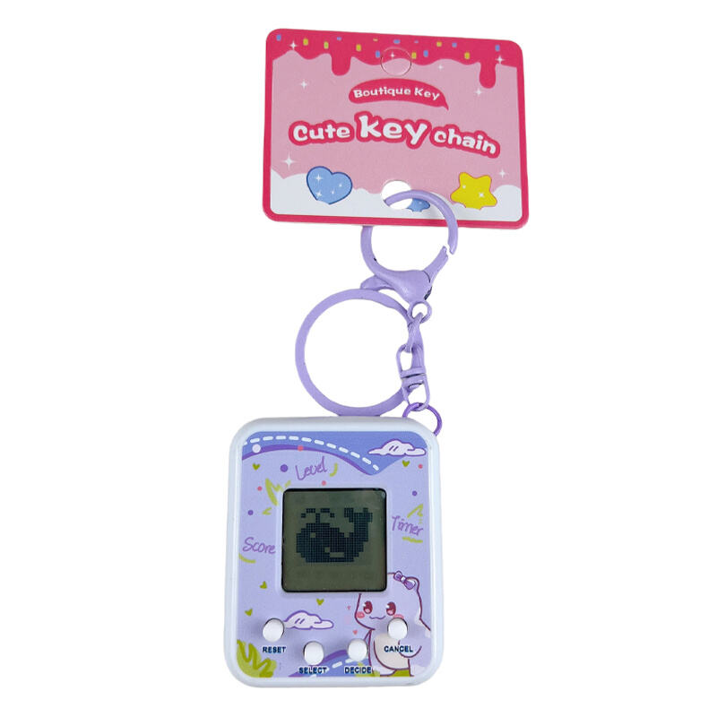 Brelok w kształcie mini-nostalgicznej konsoli do gier | Przenośny elektroniczny brelok w postaci zwierzaka towarzyszącego