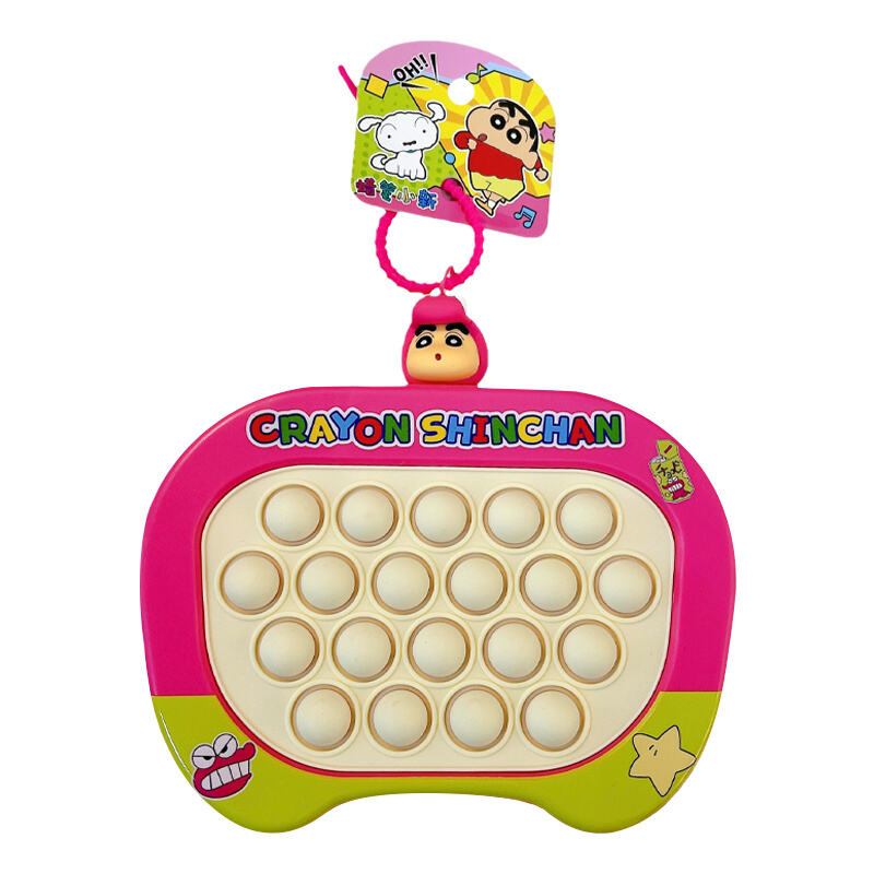 Breloki do kluczy z kreskówką Crayon Shin-chan – Pop It do relaksu | Oficjalny, licencjonowany brelok do torebki łagodzący stres