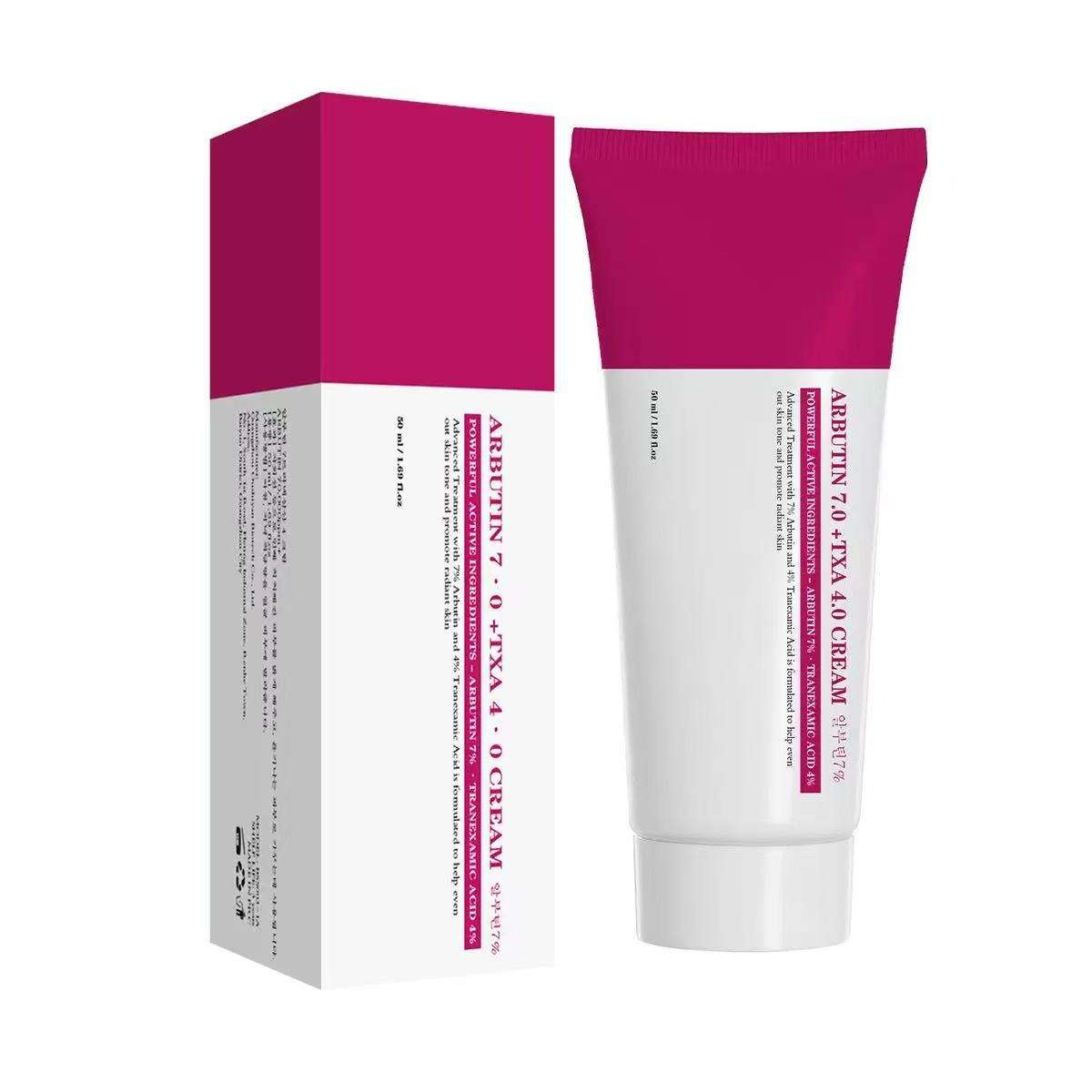 Dropshipping arbutín húðvörn krem frá framleiðanda – TXA og niakínamíð bleikjandi krem, þjónusta fyrir útfærslu, 50 ml vökvaðar krem