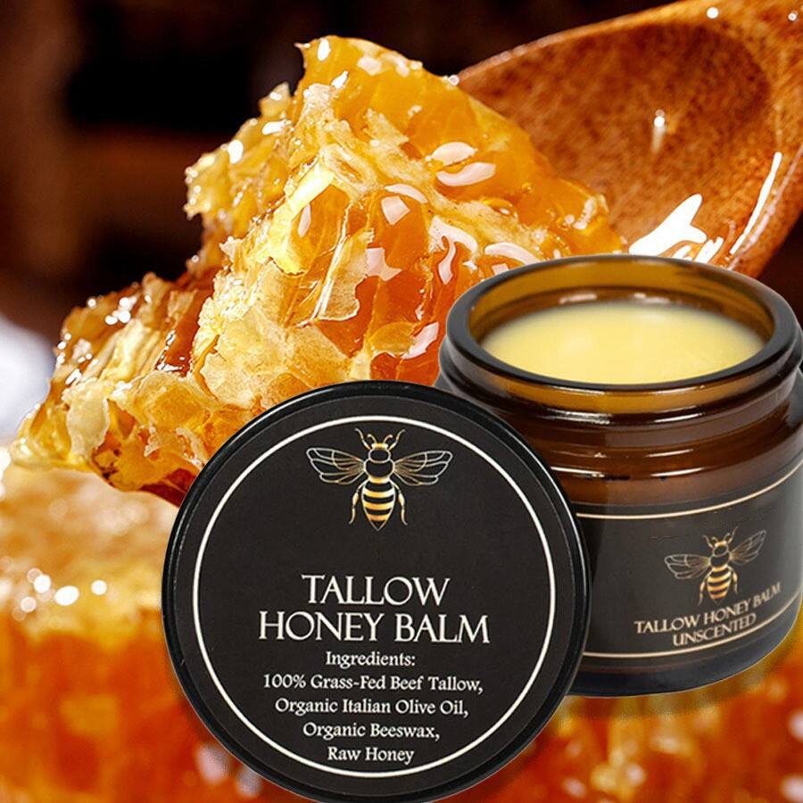 Dropshipping Factory OEM Honey Tallow Balm Organic Body Butter Honey Butter Skin Cream Whipped Tallow Balm Natural Moisturizing Face Cream
