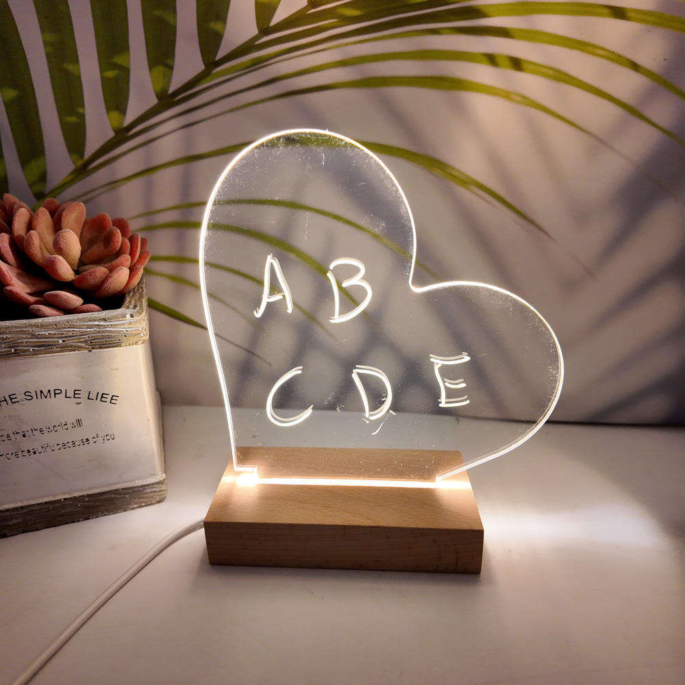 Dropshipping New Product Ideas 2025 Note Board Creative Led Night Light Usb Message Bo 3d Night Light Gift Set Items