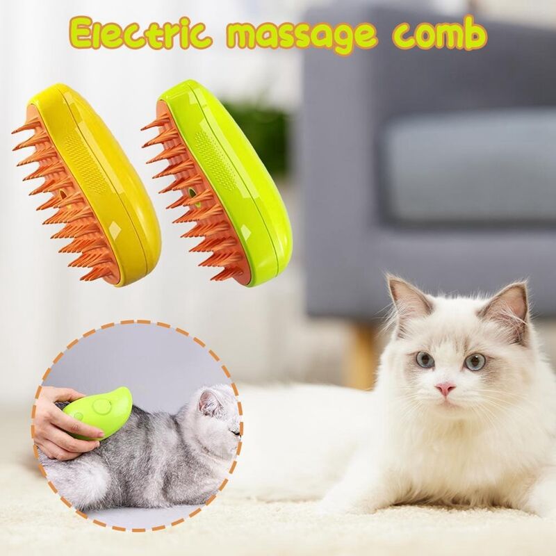 Dropshipping Pet Accessories Foldable Mascotas Self Cleaning Pet Dog Cat Grooming Hair Brush With Water Spray Cat Steam Brush