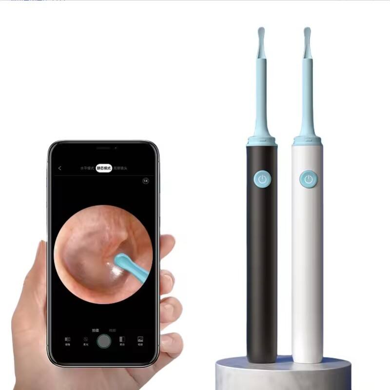 Dropshipping LED Visual Wireless Dedicated Wifi Chip Earpick Ear Cleaner With Camera Smart Metal Rubber Ear Spoon Ear Wax Removal