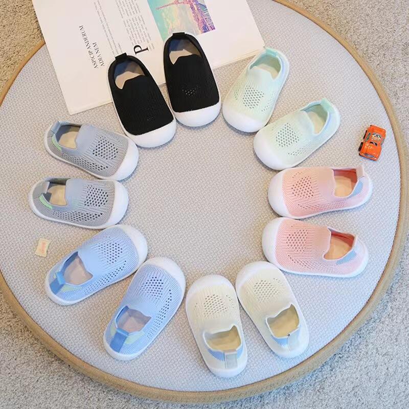 Dropshipping  Children's Breathable Mesh Shoes Baby Soft Soled Toddler Shoes Solid Color Casual Shoes for Children