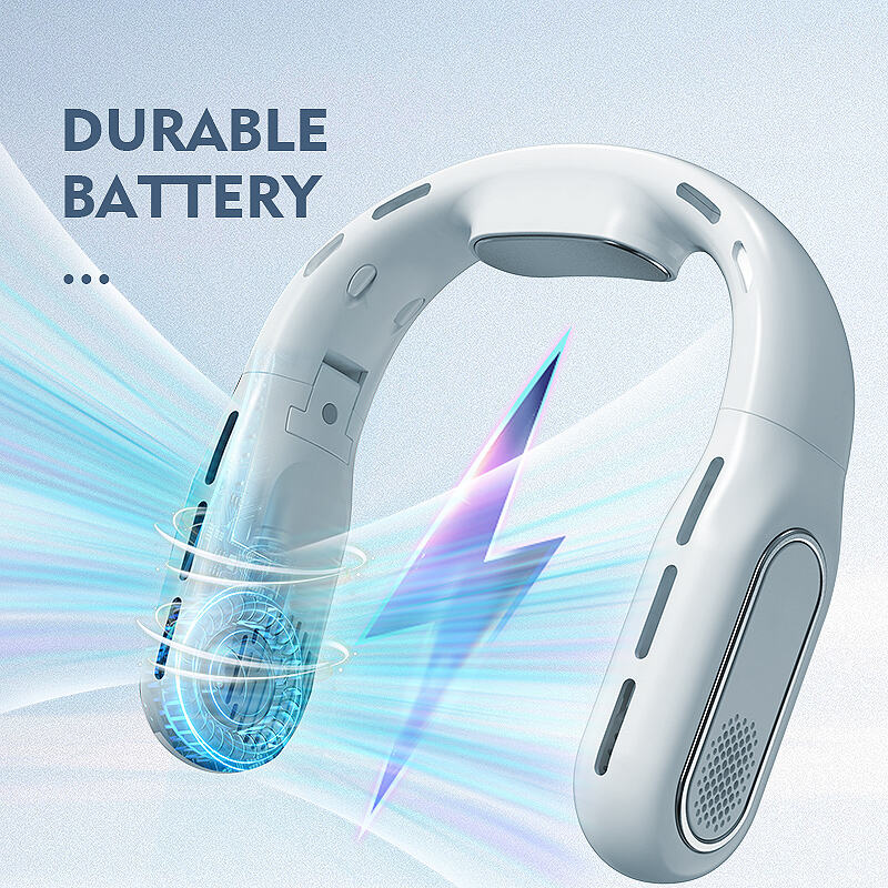 Dropshipping Products Bladeless Neck Fan Wearable Rechargeable Fan Portable&Wearable Portable Hanging Neck Cooling Fan