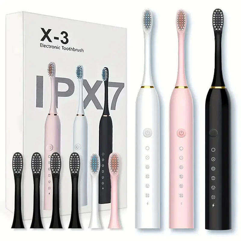 Dropshipping HOT Electric Ultrasonic Toothbrush 5 Speed Mode Home Soft Hair USB Charging Waterproof Adult Tooth Cleaner Automatic Couple Set