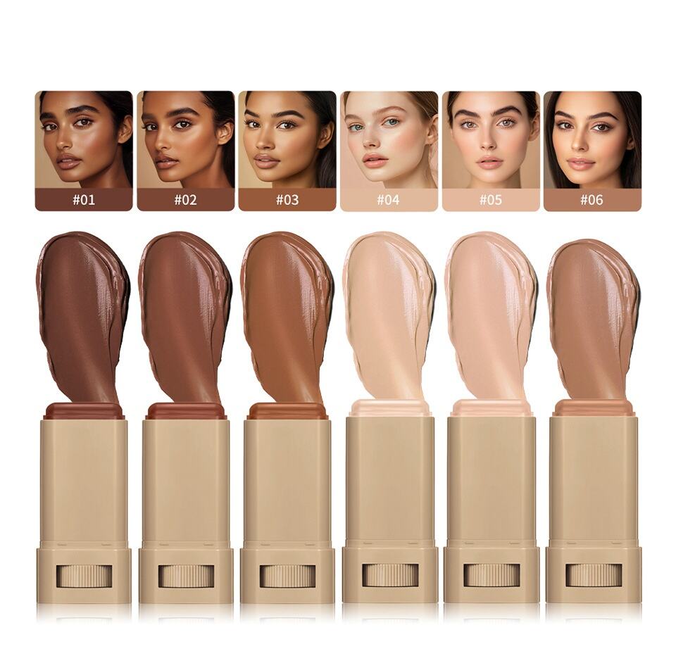 Dropshipping Engros Neutral Cremegrundläggande Stift Fuktande Lätt Translucent Kamouflage Egna märke Kamouflage Grundläggande Konturpenna