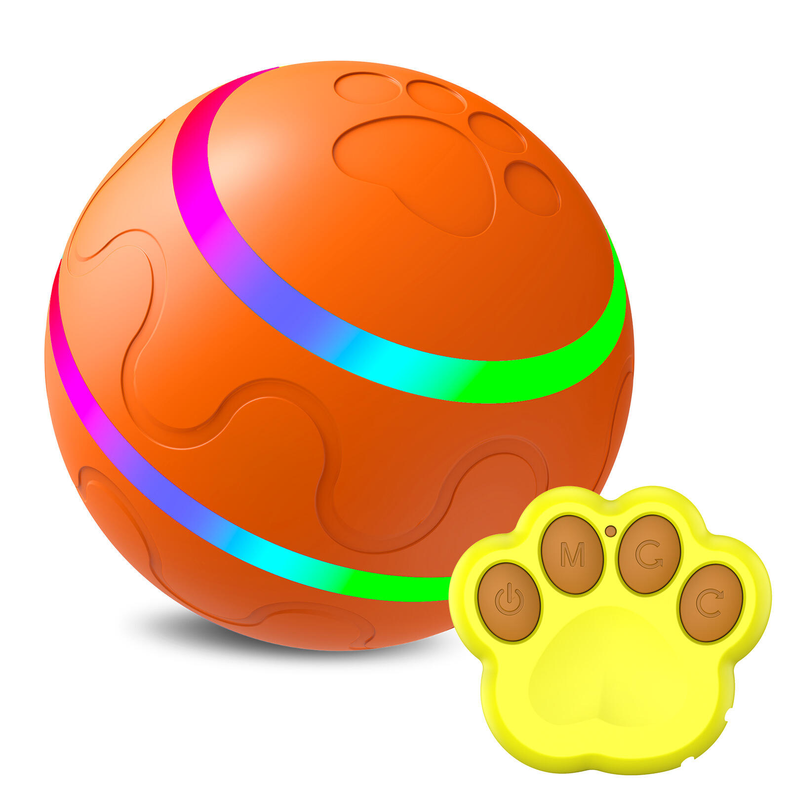 Dropshipping Smart Remote Control Dog Balls LED Light Rechargeable Pet Playing Training Ball Puppy Automatic Electronic Interactive Dog Toys