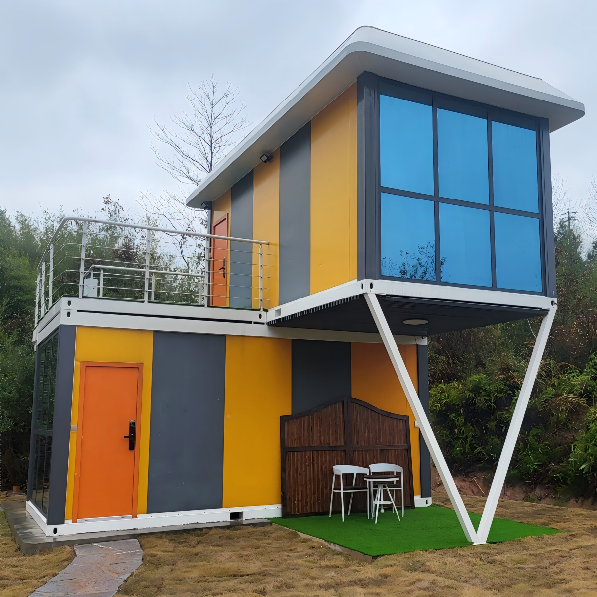 Rumah Kontainer Prefabrikasi Mewah Villa Perumahan Custom Pameran