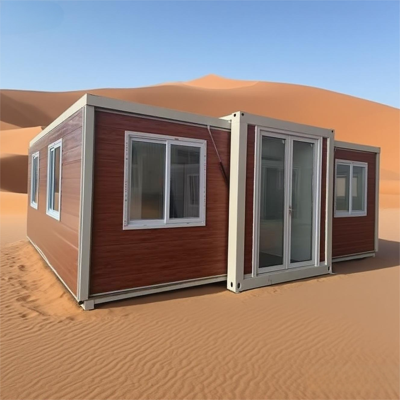 Rumah Kontainer Modular Ekspandabel Rumah Villa Hotel Mewah Prefab 2-3 Kamar Tidur