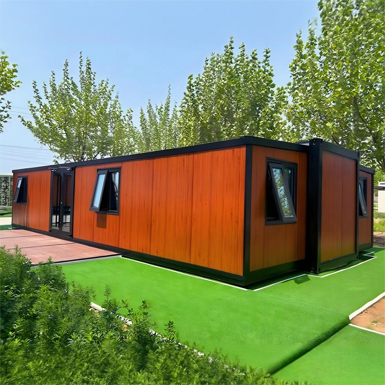 rumah Kontainer Tinggal Ekspandabel 20 40ft Kantor Portabel Modular Custom