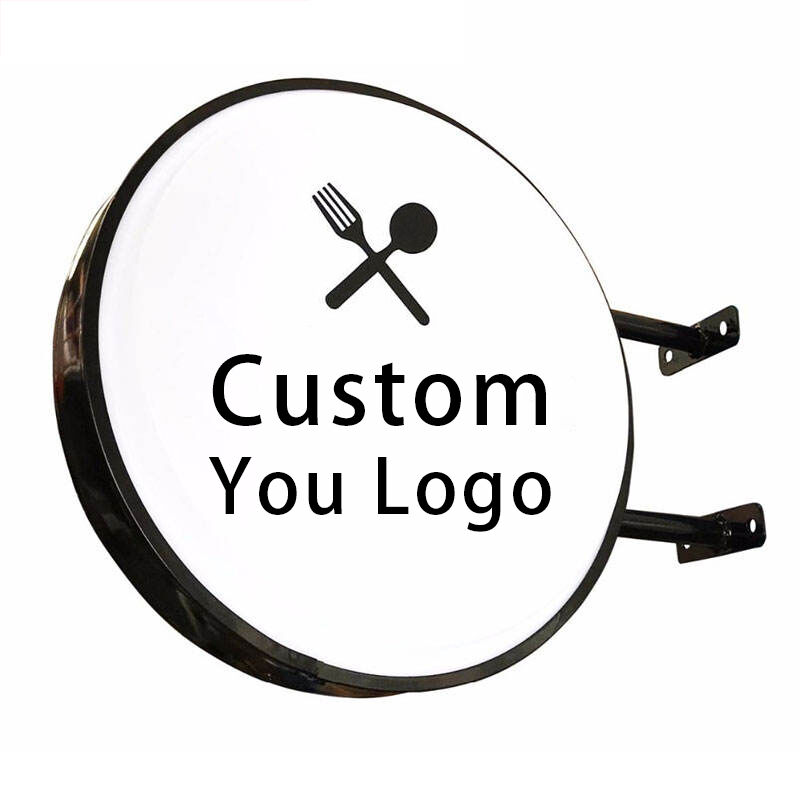 3d Outdoor Double Sided LED Circular Circle Light Box Advertising