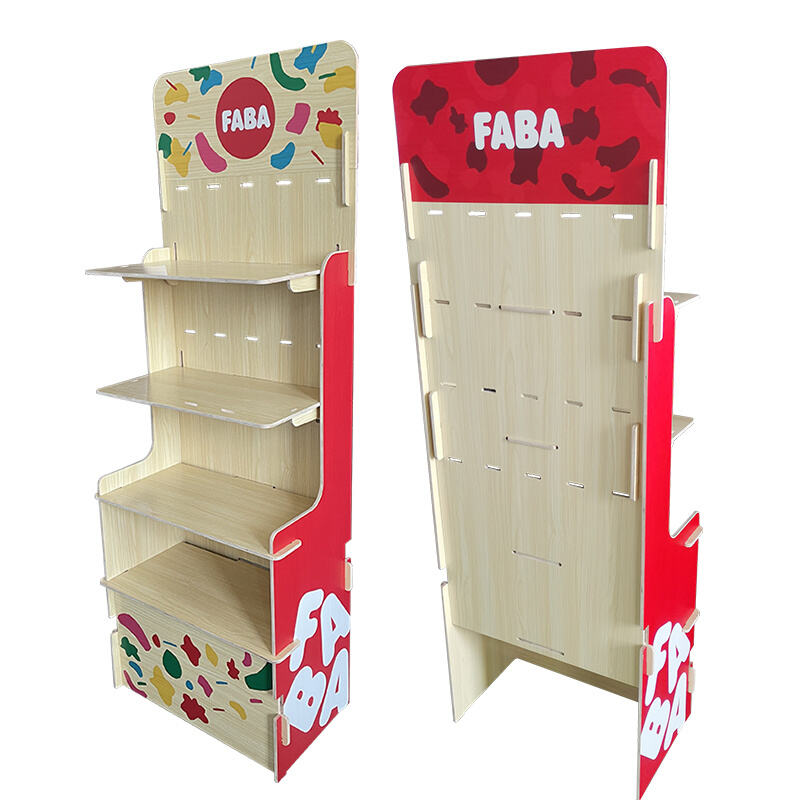 Customized Plywood display rack for pet supplies Ljmzj0001