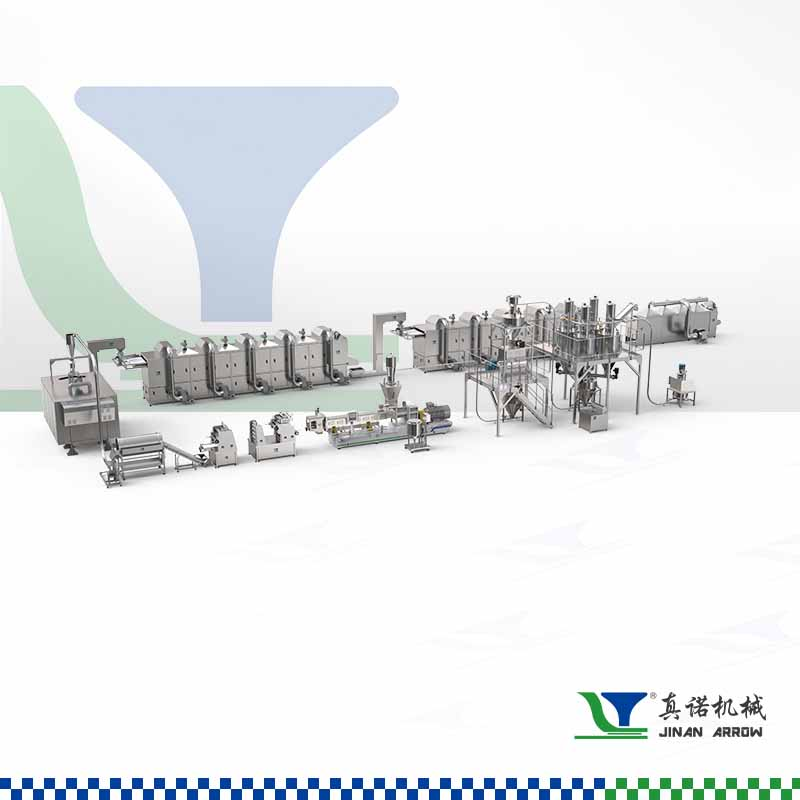 Common snacks produced by a pellet frying line