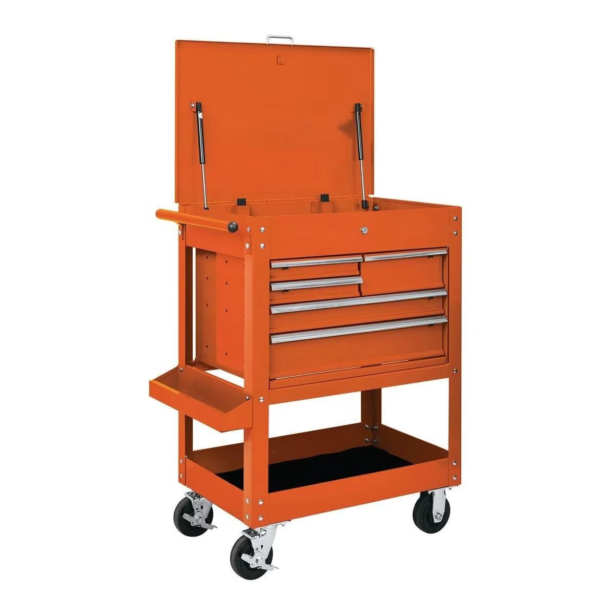 5 Drawer Metal Tool Cart, Garage Workshop Built-in Toolbox Tool Cabinet Trolley supplier