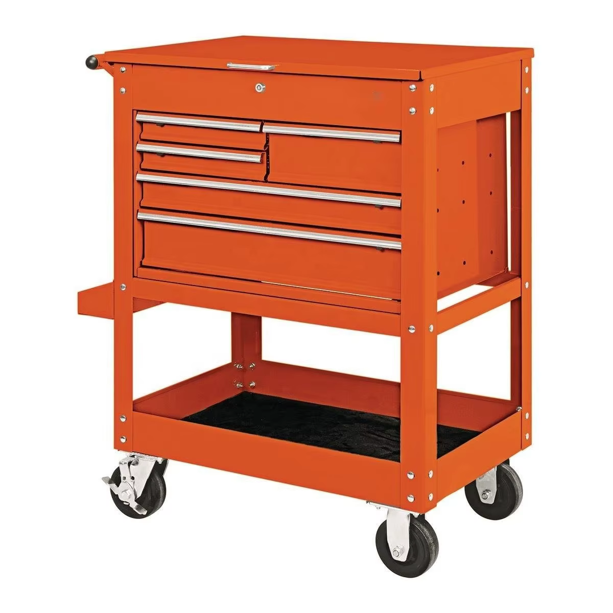 Top Quality  5 Drawer Built-in Rolling Machnic Cart, Workshop Tools Box Set Trolley Cabinet supplier