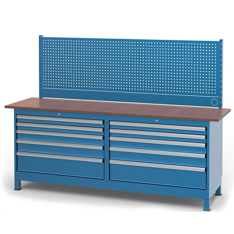 Makapal na Workbench para sa Tool na may Integrated Storage Solutions