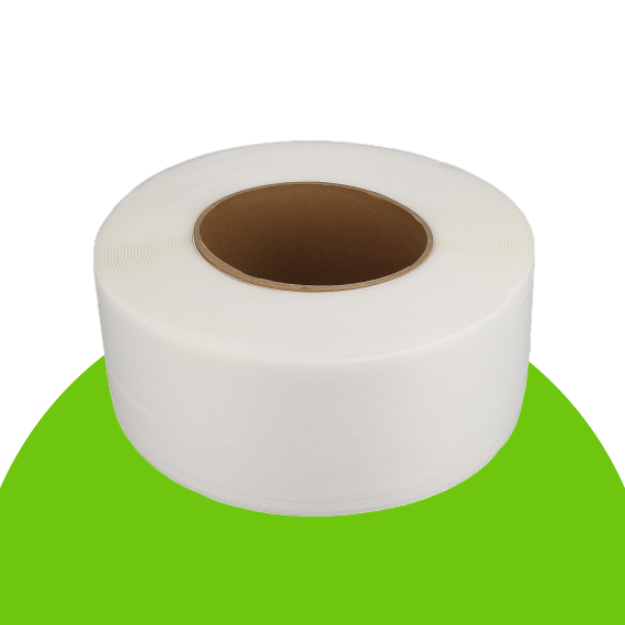Machine Grade Opaque Milk White Embossed PP banding 8x8