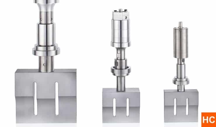 Ultrasonic rubber cutting knife can easily cut resins, rubber various overlapping composite materials etc