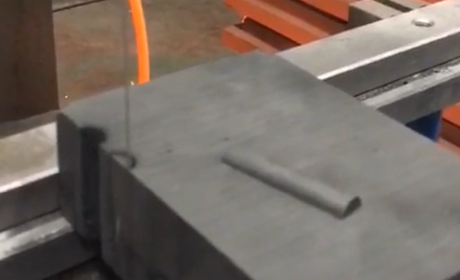 Ring diamond sand wire cutting machine for cutting graphite special-shaped samples