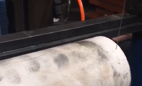 Circular diamond sand wire cutting machine tool for cutting ceramic samples