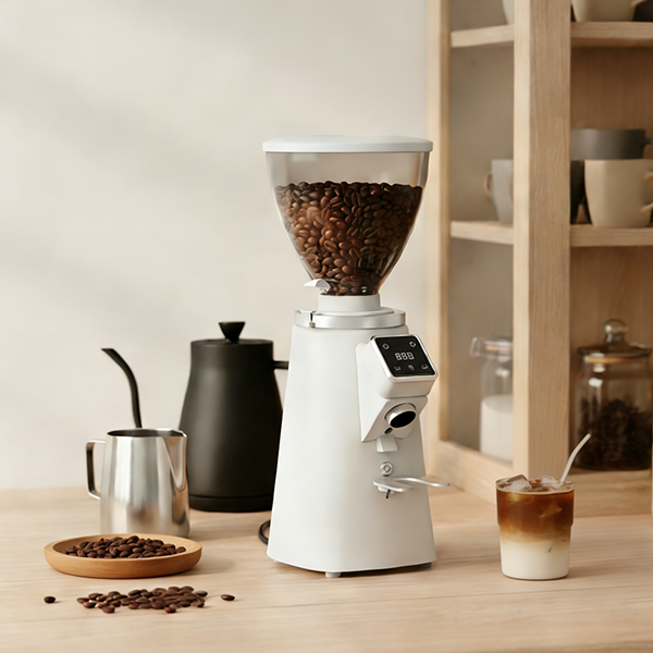 Touch Screen Control Electric 64mm Burr 11 Speed Adjustable 800g Coffee Grinder Machine