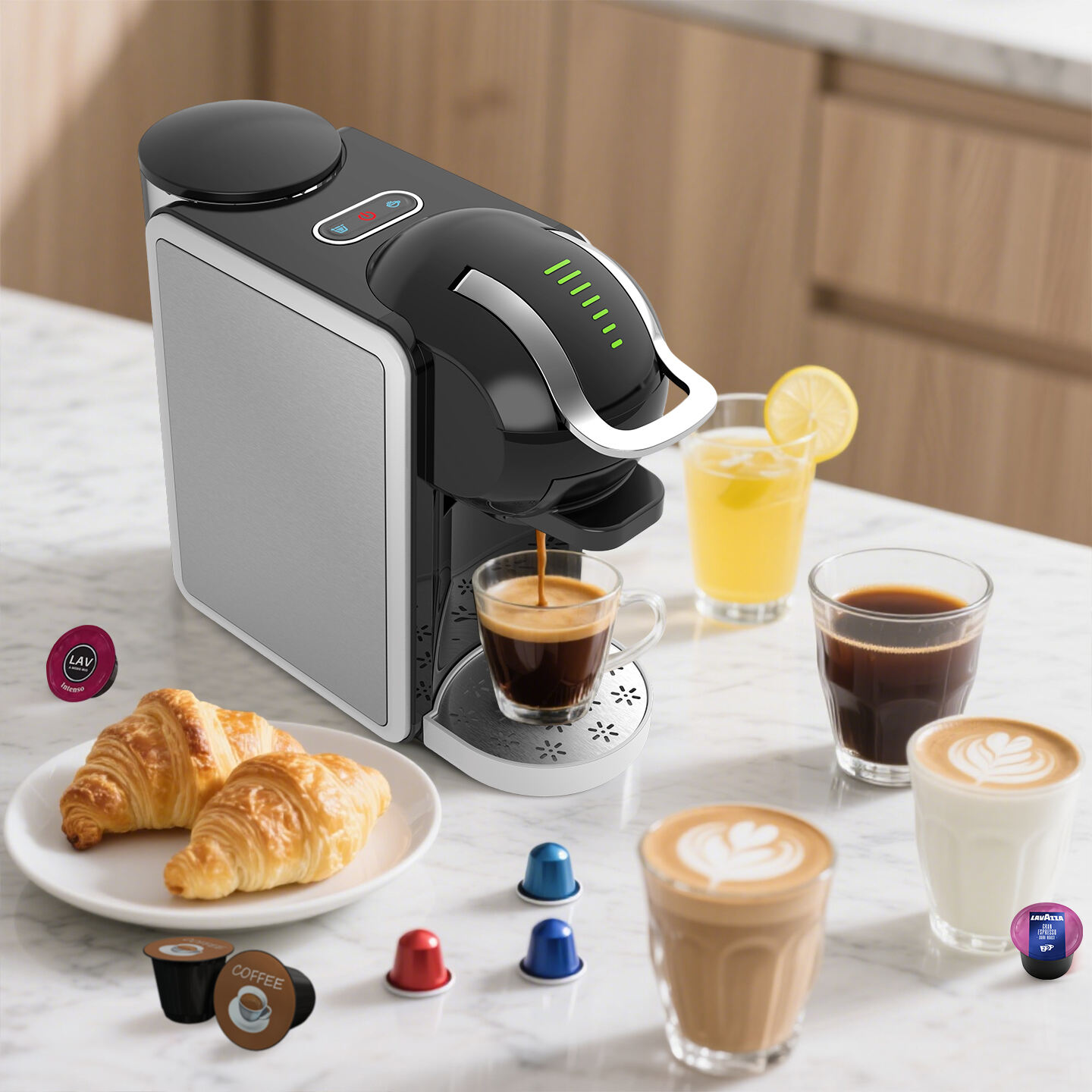 Kleiner automatischer Kapselkaffeemaschine für Kaffeepods