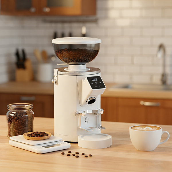 Commercial Smart Electric Burr Coffee Grinder Machine Stainless Steel Bean Cup for Household Car Outdoor Use