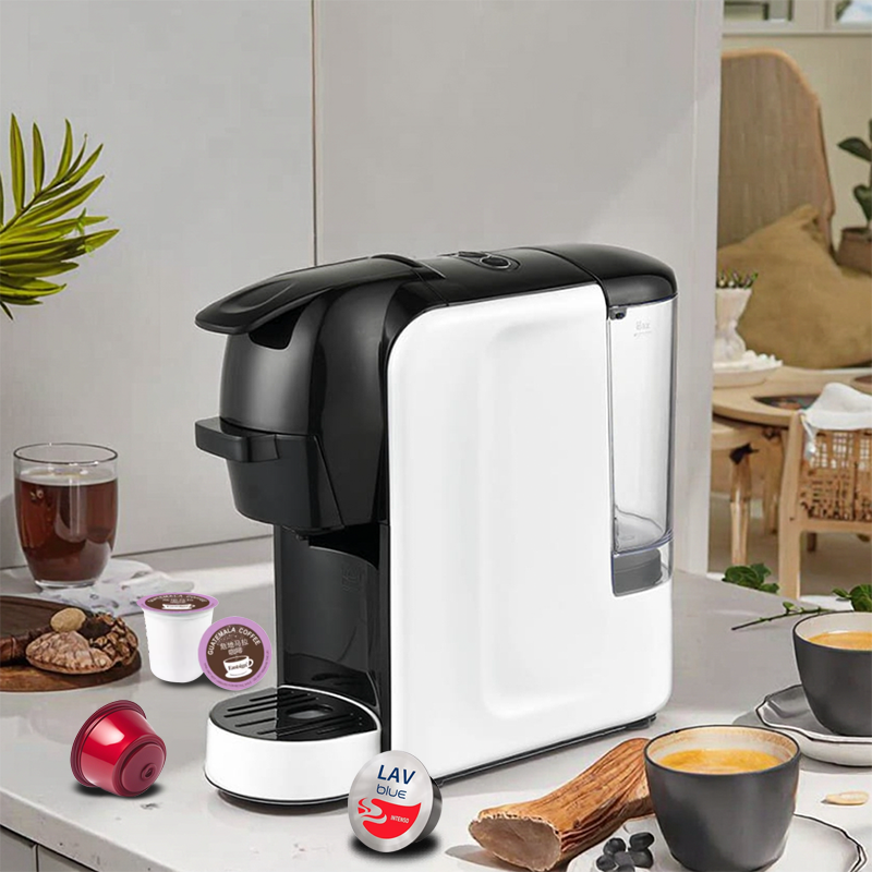 Nouvelle machine à café compacte pour capsules et café en grains