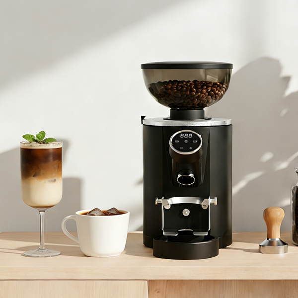 Commercial Smart Electric Burr Coffee Grinder Machine Stainless Steel Bean Cup for Household Car Outdoor Use