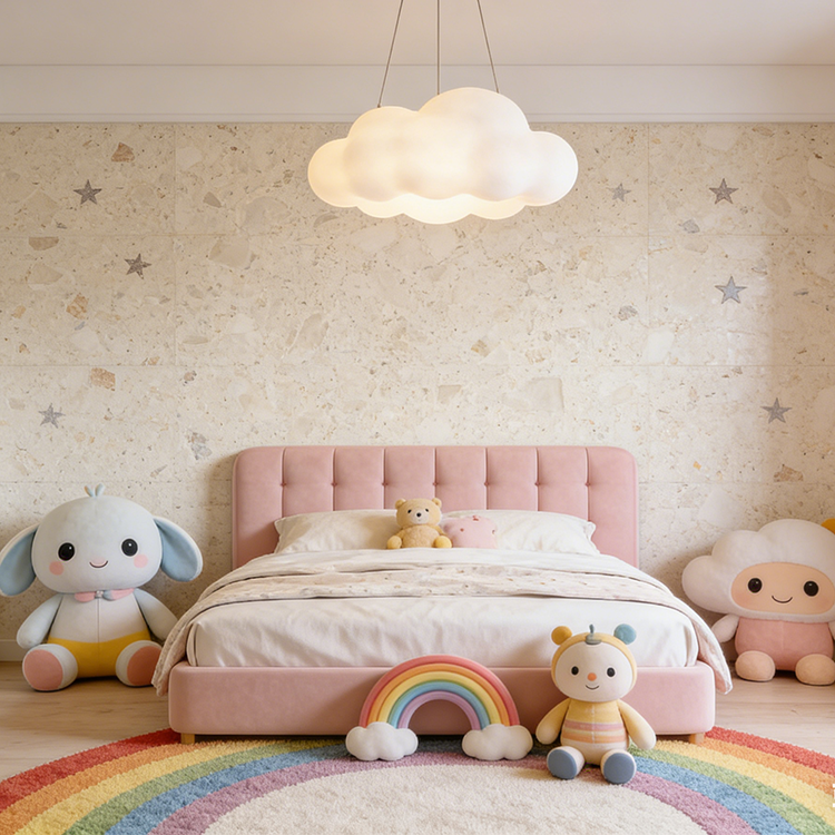 YDSTONE Modern White Magnolia Artificial Marble Tiles Cut-to-Size for Villa Exterior Staircase Wall Outdoor Applications