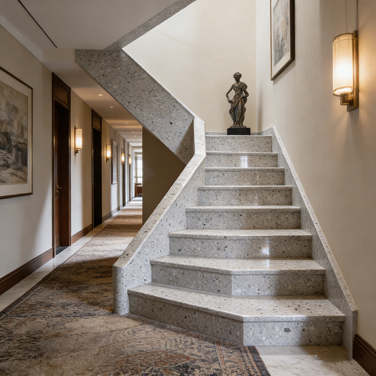 YDSTONE Modern Rongyuan Gray Artificial Marble Tiles Cut-to-Size for Indoor Table Wall Bedroom Hotel Bathroom Mall Table Top