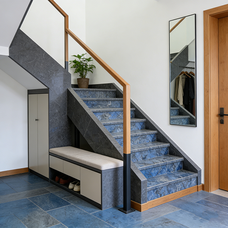 good quality natural labradorite blue granite dining table for sale367-13