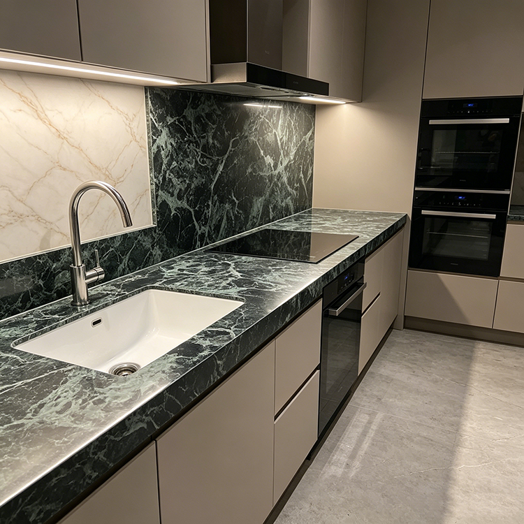 YUANDASTONE Prada Green Sintered Stone of Interior Kitchen Countertops 