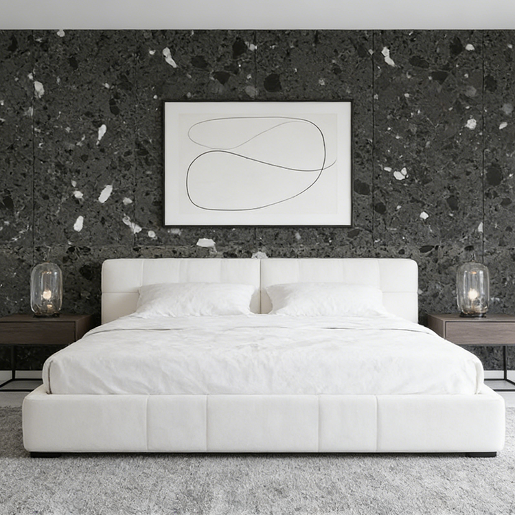 YDSTONE Modern Hangzhou Grey Artificial Marble Tiles Cut-to-Size for Villa Exterior Staircase Wall Indoor Floor Bathroom